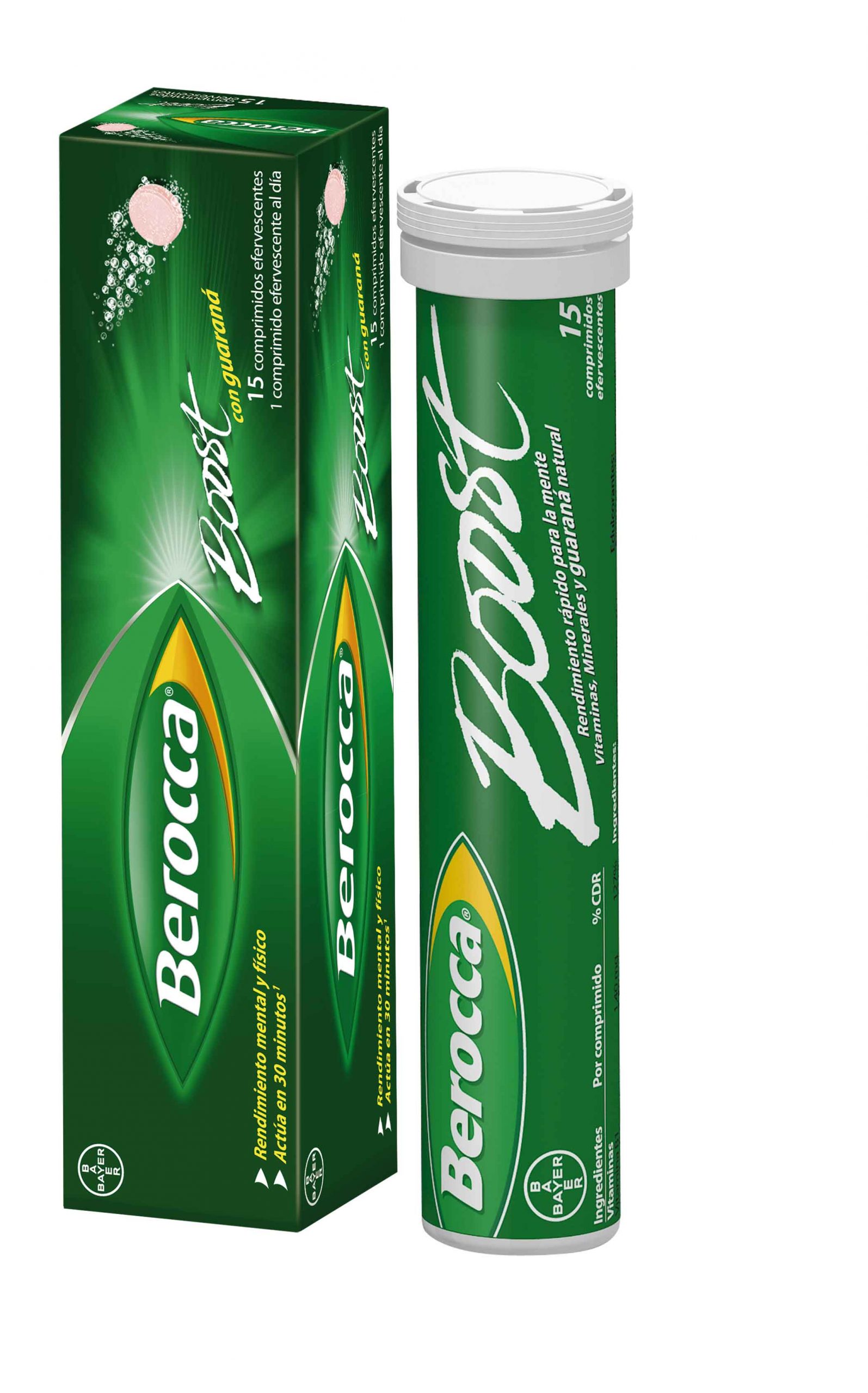 Berocca Boost Guaraná Efervescentes Vitaminas Rendimiento - 15 ef
