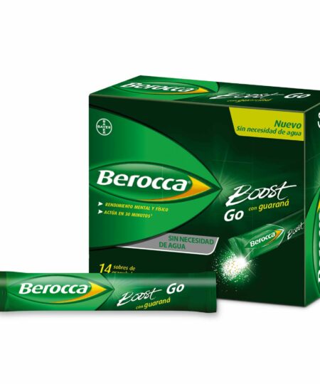 Berocca Boost Go Guaraná Cafeina Minerales Vitaminas Rendimiento - 14 sob