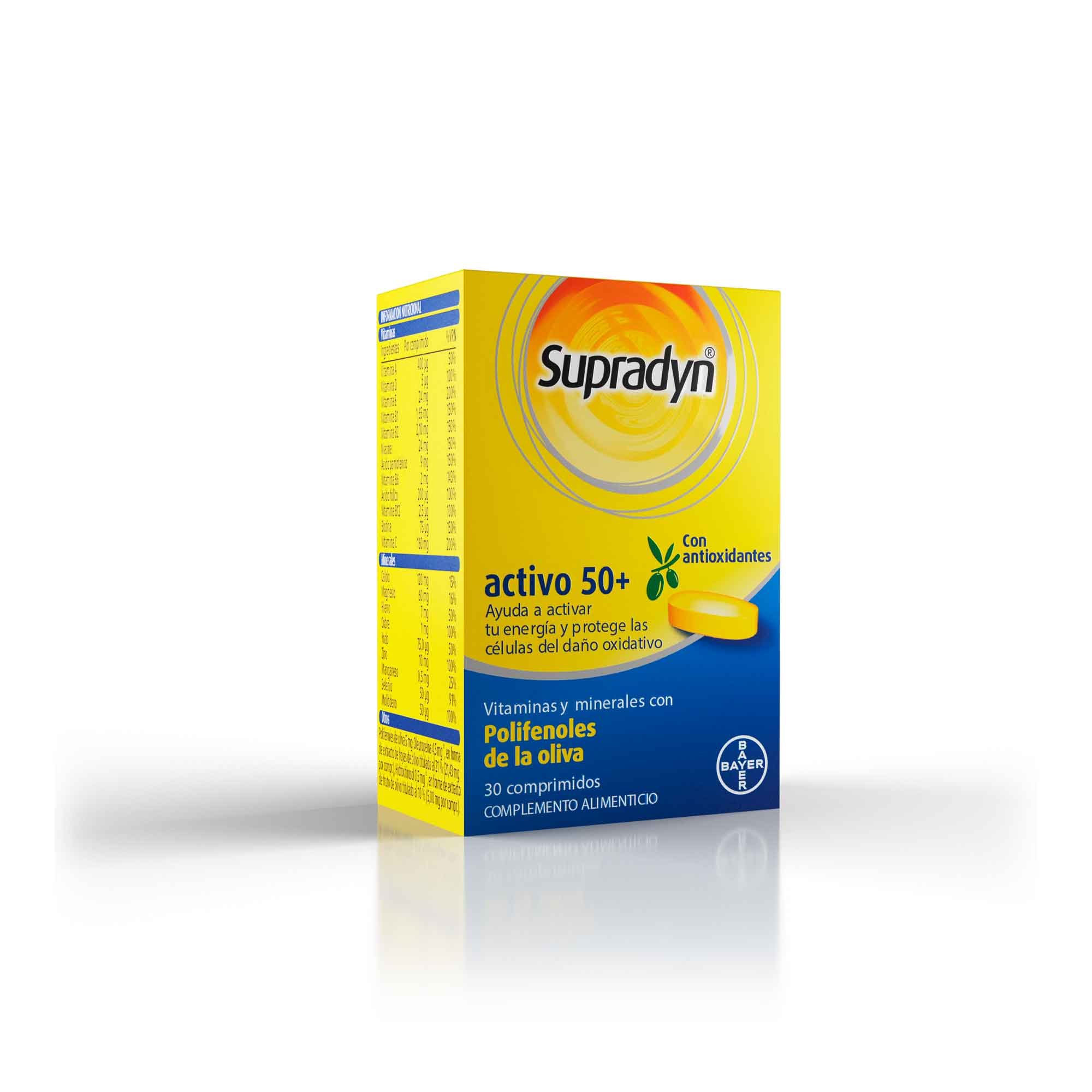 Supradyn Activo 50 Vitaminas adultos + 50 años Energía Vitalidad - 30 comp